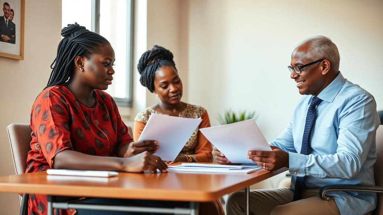 A family meeting with a financial adviser